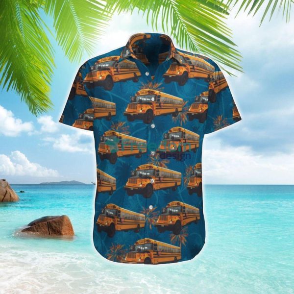 Canadian School Bus Hawaiian Shirt Beach Summer Shirt For Men Women