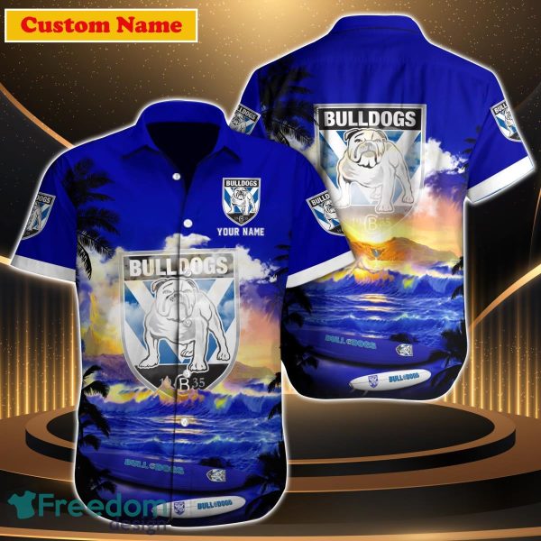 Canterbury Bankstown Bulldogs NRL Custom Name Hawaiian Shirt Great Gift For Men Women Fans