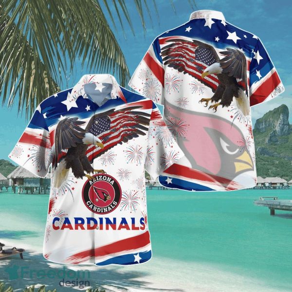 Cardin Football American  4th Of July Pattern Flag Hawaii Aloha Shirt For Men Women