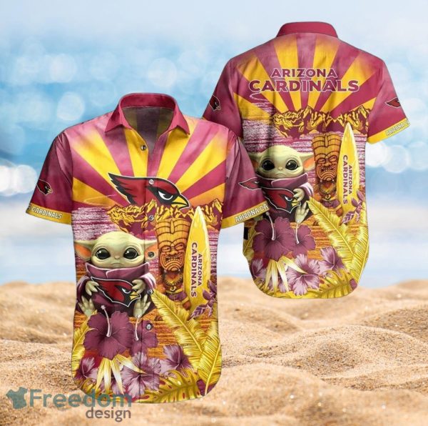 Cardinals Baby Yoda Star Wars Beach Summer Hawaiian Shirt Full Over Print