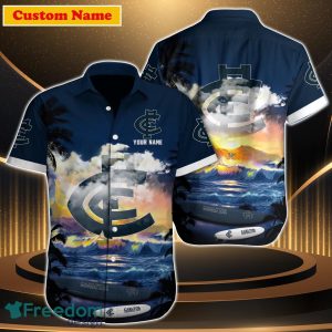 Carlton Blues AFL Custom Name Hawaiian Shirt Great Gift For Men Women Fans