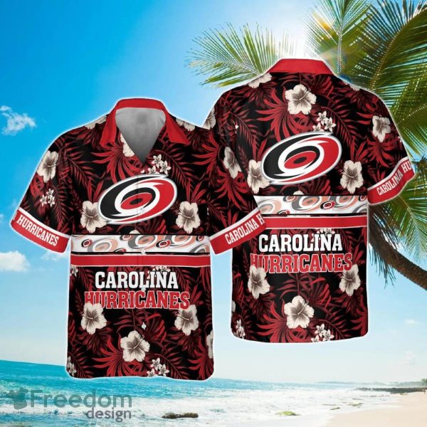 Carolina Hurricanes National Hockey League 2023 Hibiscus Pattern Hawaiian Shirt