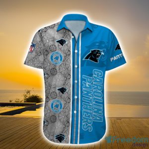 Carolina Panthers NFL Custom Name Lemon Sketch Art Pattern Short Sleeve Hawaiian Shirt For Men And Women