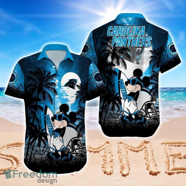 Carolina Panthers NFL Team Logo Baby Yoda Hawaiian Shirt