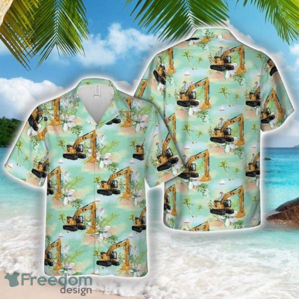 Cat 335F L CR Hydraulic Excavator Hawaiian Shirt 3D Printed Shirt