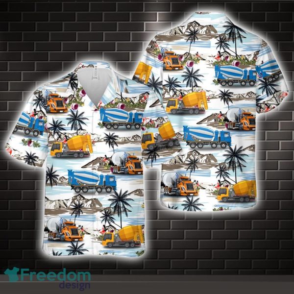 Cement Machine Truck Hawaiian Shirt Hoilday Gift