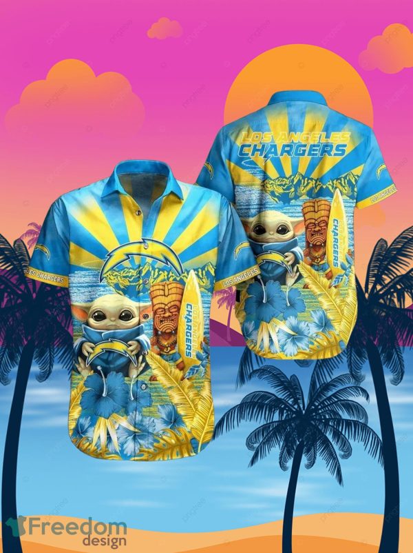 Chargers Baby Yoda Star Wars Beach Summer Hawaiian Shirt Full Over Print