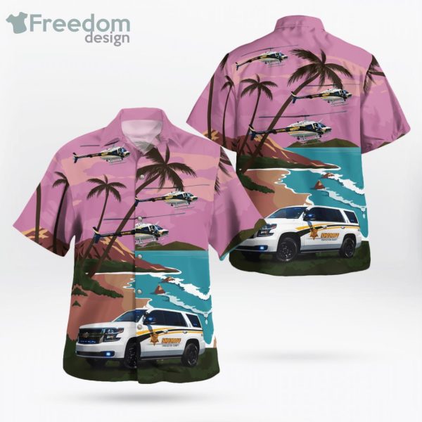 Charleston County Sheriff 2017 Chevrolet Tahoe & Bell Oh-58 Kiowa Hawaiian Shirt