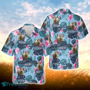 Charolais Blue Hibiscus Hawaiian Shirt For Men Women