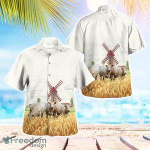 Charolais Cattle Aloha Hawaiian Shirt