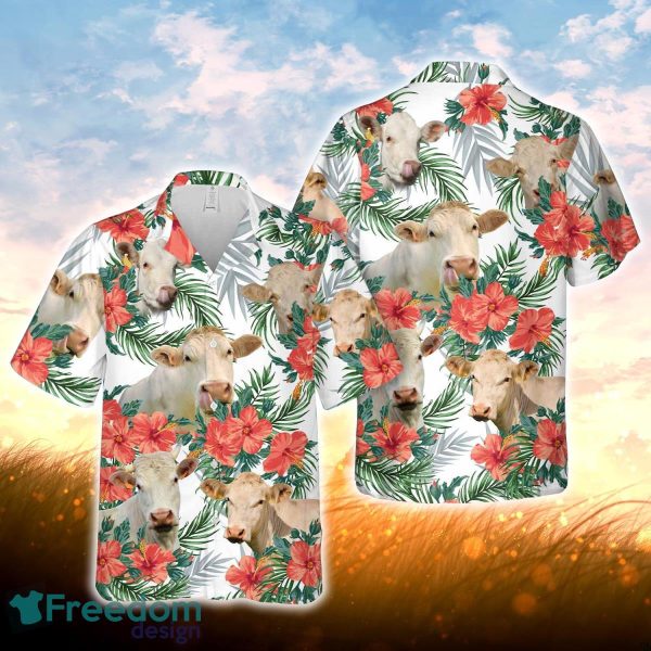 Charolais Hawaiian Flowers Hawaiian Shirt For Men Women