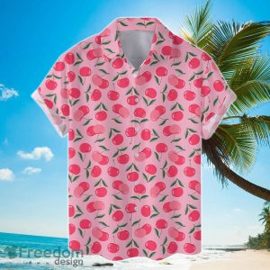 Cherry Hawaiian Shirts For Women Men Pink Cherry Summer Aloha Hawaiian Shirt