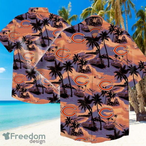 Chicago Bears Logo NFL Hawaiian Summer Beach Shirt Full Print