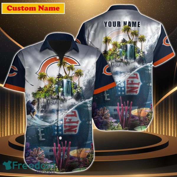 Chicago Bears NFL Custom Name Hawaiian Shirt Best Gift For Men Women Fans