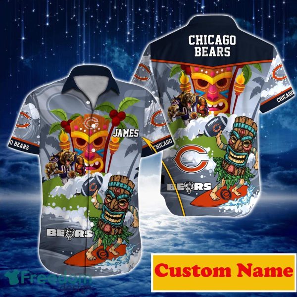 Chicago Bears NFL Custom Name Hawaiian Shirt For Men And Women Style Gift For Real Fans