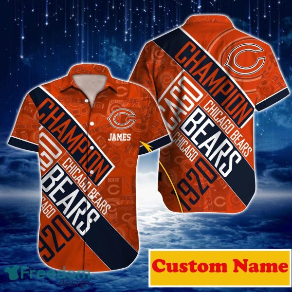 Chicago Bears NFL Custom Name Hawaiian Shirt For Men Women Gift For Real Fans