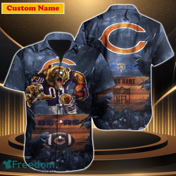 Chicago Bears NFL Custom Name Hawaiian Shirt Unique Gift For Men Women Fans