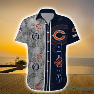 Chicago Bears NFL Custom Name Lemon Sketch Art Pattern Short Sleeve Hawaiian Shirt For Men And Women