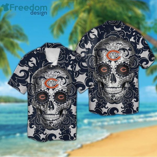 Chicago Bears SugarSkull Fans Hawaiian Shirt For Men Women