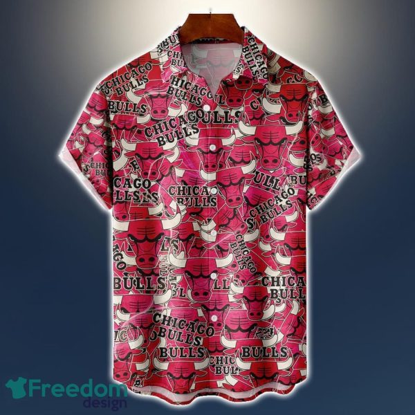 Chicago Bulls Logo All Printed 3D Hawaiian Shirt For Fans NBA Hawaiian Shirt