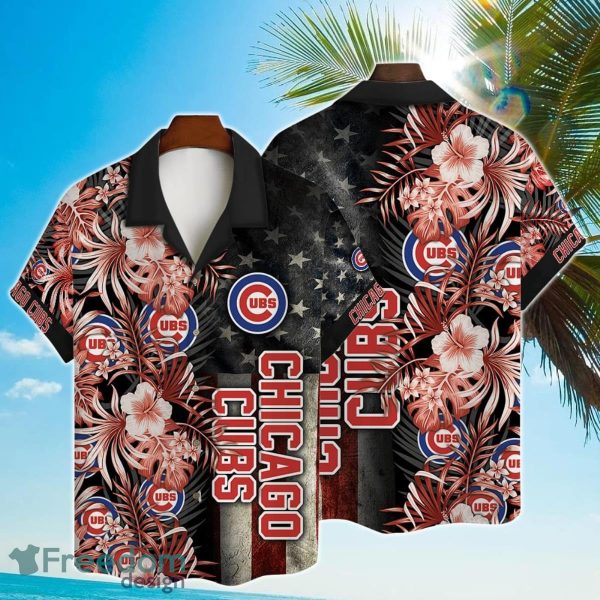 Chicago Cubs MLB 2023 AOP Tropical Hibiscus Hawaiian Shirt