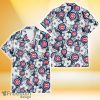 Chicago Cubs Sketch Hibiscus Leaf Dark Gray Background 3D Hawaiian Shirt Gift For Fans