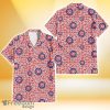 Chicago Cubs Tiny White Hibiscus Pattern Red Background 3D Hawaiian Shirt Gift For Fans