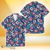 Chicago Cubs White Hibiscus Ceramic Style Navy Background 3D Hawaiian Shirt Gift For Fans