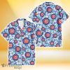 Chicago Cubs White Hibiscus Light Blue Texture Background 3D Hawaiian Shirt Gift For Fans