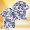 Chicago Cubs White Hibiscus Orchid Light Blue Background 3D Hawaiian Shirt Gift For Fans