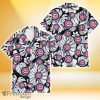 Chicago Cubs White Hibiscus Porcelain Flower Palm Leaf Black 3D Hawaiian Shirt Gift For Fans