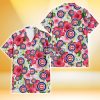 Chicago Cubs White Porcelain Flower Pink Hibiscus White Background 3D Hawaiian Shirt Gift For Fans