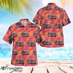 Chicago Fire Department CFD Illinois Truck Summer Hawaiian Shirt