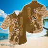 Chipmunks Chip & Dale Brown Stripes Disney Hawaiian Shirt