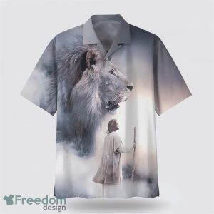 Christian Jesus Lion 3D Printing Summer Beach Shirt Hawaiian Shirts