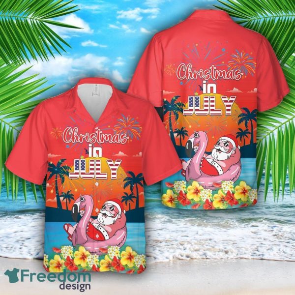 Christmas In July Hawaiian Shirt Funny Santa Shirt