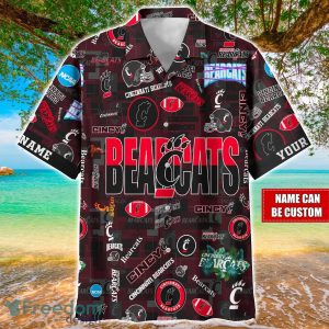 Cincinnati Bearcats Logo Hawaiian Shirt For Fans Trending Beach Shirt Custom Name