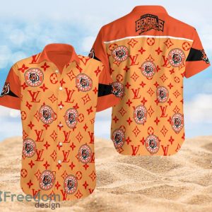 Cincinnati Bengals And LV Pattern Summer Hawaiian Beach Shirt Full Over Print