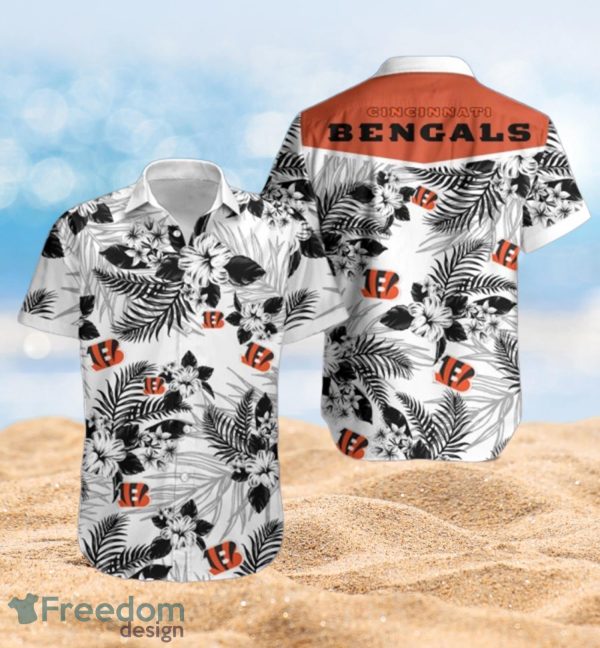 Cincinnati Bengals Logo White Hawaiian Shirt Full Over Print