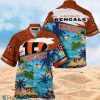 Cincinnati Bengals NFL Custom Name Hawaiian Beach Summer Shirt Full Over Print