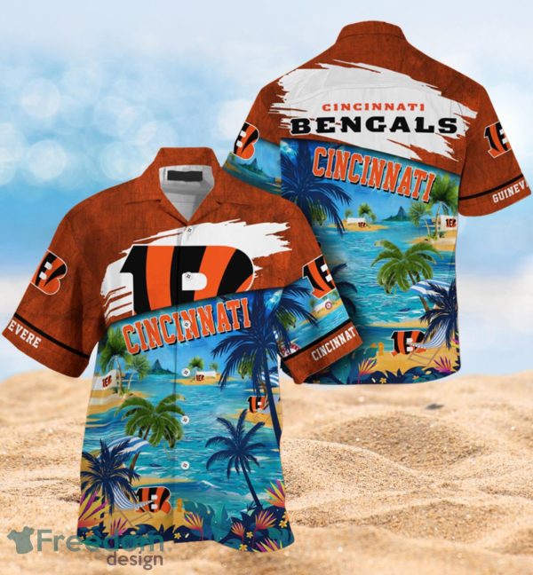 Cincinnati Bengals NFL Custom Name Hawaiian Beach Summer Shirt Full Over Print