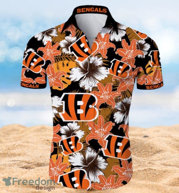 Cincinnati Bengals Tropical Flower Hawaiian Shirt Full Over Print