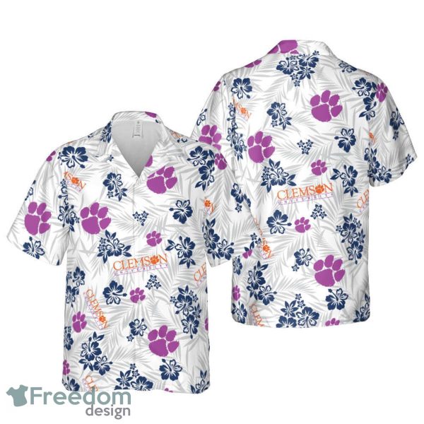 Clemson University Floral Hawaiian Shirt For Men And Women