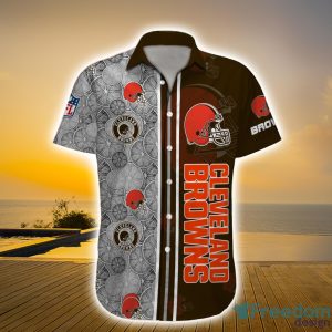 Cleveland Browns NFL Custom Name Lemon Sketch Art Pattern Short Sleeve Hawaiian Shirt For Men And Women