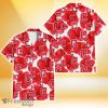 Cleveland Indians Big Red Hibiscus White Background 3D Hawaiian Shirt Gift For Fans