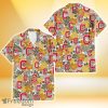 Cleveland Indians Brown Yellow Hibiscus White Background 3D Hawaiian Shirt Gift For Fans