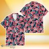 Cleveland Indians Coral Hibiscus Green Banana Leaf Black Background 3D Hawaiian Shirt Gift For Fans