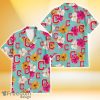 Cleveland Indians Pink Yellow White Hibiscus Turquoise Background 3D Hawaiian Shirt Gift For Fans