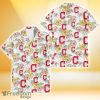 Cleveland Indians Sketch Red Yellow Coconut Tree White Background 3D Hawaiian Shirt Gift For Fans