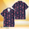 Cleveland Indians Small Hibiscus Buds Navy Background 3D Hawaiian Shirt Gift For Fans